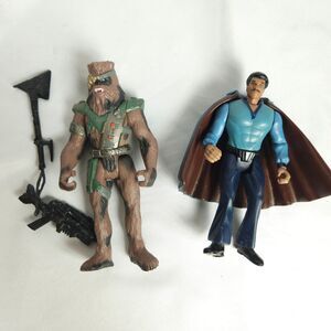 VTG‎ 90s Star Wars Kenner Lando Carlrissian Chewbacca Action Figures Toys
